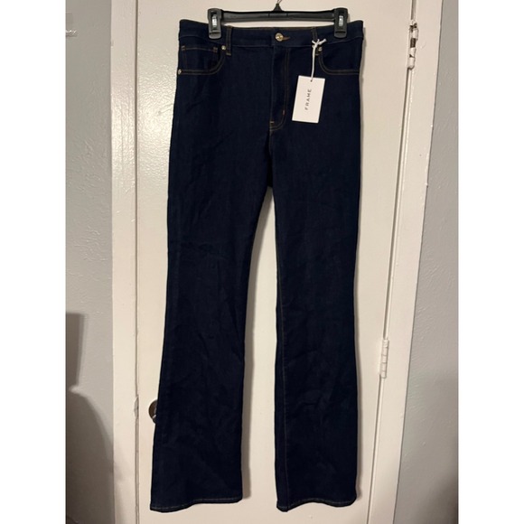 FRAME Denim - FRAME The Reboot High Rise Boot Cut Jeans Rinse Dark Wash Size 30 NWT